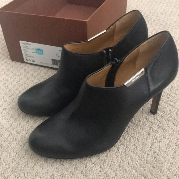 Coach booties Black leather - Picture 1 of 2